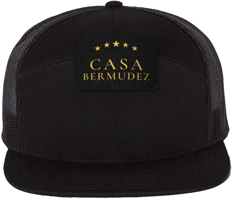 Black/gold leatherette · Premium 7-Panel