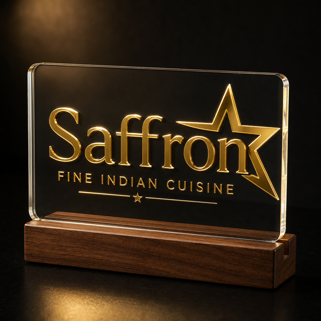 Business logo plaque