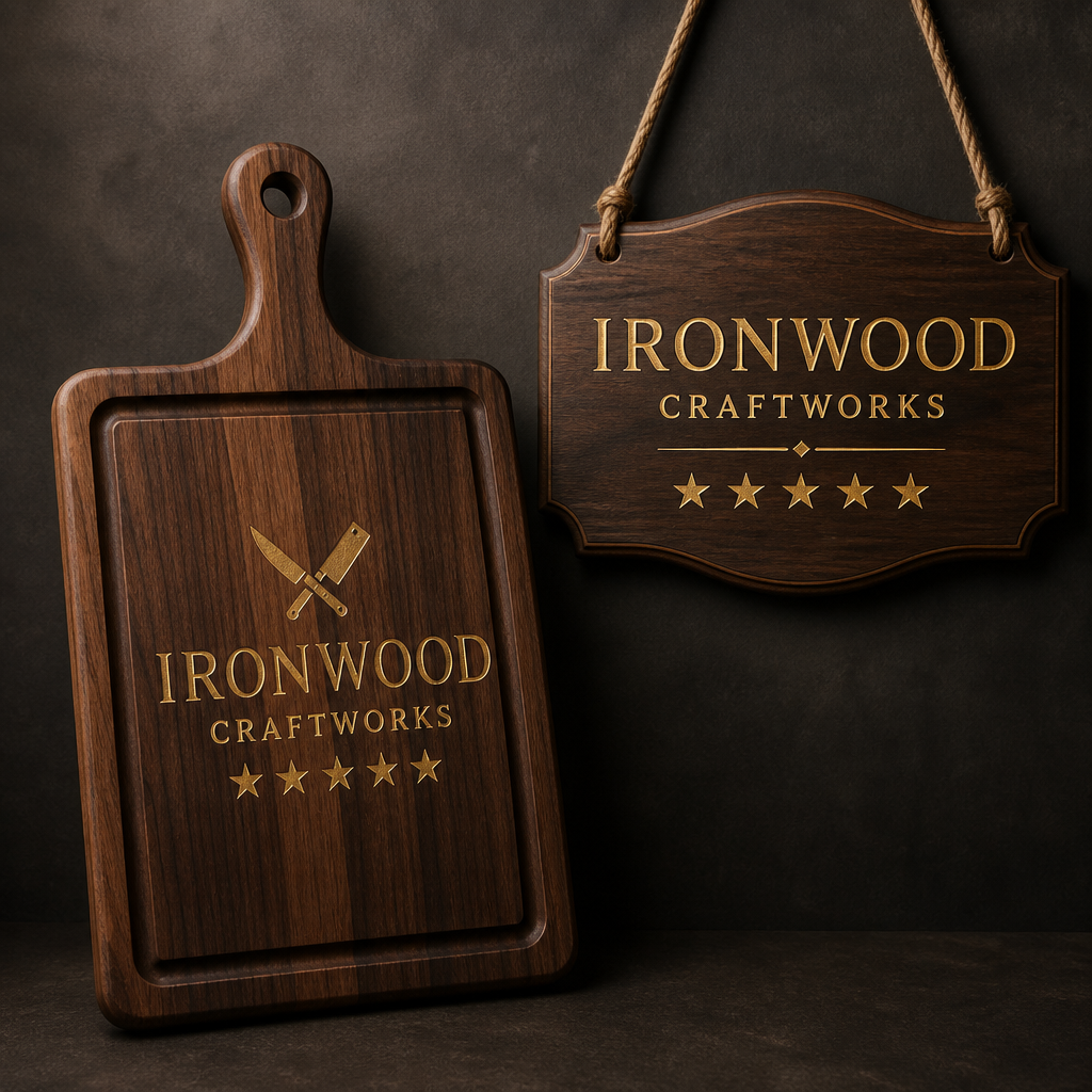 Engraved wood sign